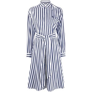 폴로랄프로렌 스트라이프 긴소매 셔츠 드레스, 화이트계열+블루계열, US 6(KR 55)