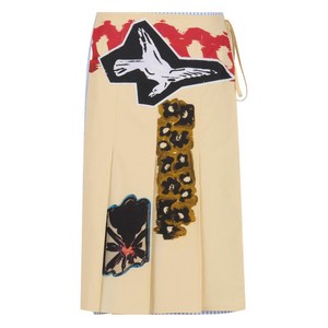 마르니 그래픽 프린트 스커트, 베이지계열+블루계열, Italy 44(KR 66)