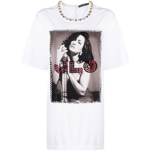 돌체앤가바나 돌체앤가바나 J로 포토 프린트 티셔츠