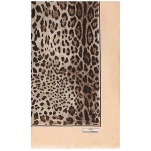 돌체앤가바나 킴 돌체앤가바나 레오파드 프린트 실크 스카프