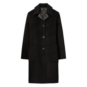 토리 버치 자카드 모노그램 울 코트, 블랙계열, Standard L(KR XL)