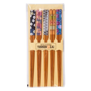 이시다 텐넨자이 일본 패턴 젓가락, 젓가락 5개입, 스스타케 춘하추동, 1개