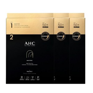 AHC 마스터즈 프로 패치 8g + 마스터즈 아쿠아 리치 선크림 SPF50+ PA++++ 1.5ml 4세트, 3세트