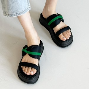 나나구두 라운드 리본 매듭 통굽 슬리퍼 8.5cm
