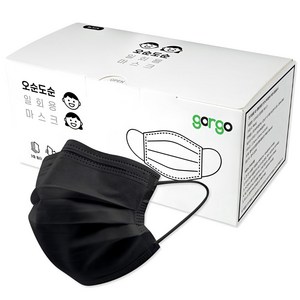고르고 오순도순 일회용 마스크 성인용, 50개입, 블랙, 1개