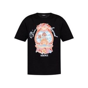 베르사체 다이브 인 크레스트 티셔츠, 블랙계열, Standard S(KR 95)