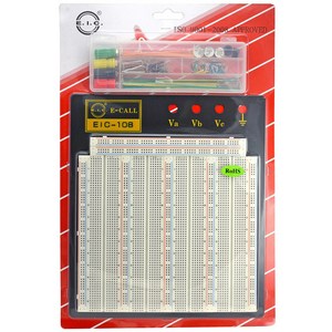 E-CALL EIC-108J 브레드보드 빵판 (점퍼와이어 포함) Breadboard, 1개