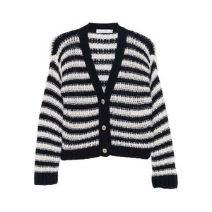 디올 스트라이프 버튼 가디건