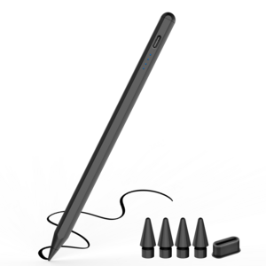 JAMJAKE 아이패드 호환 스타일러스 펜슬 스마트 터치펜 초미세 펜촉 USB-C 충전식 + 여분 펜촉 증정 Q52