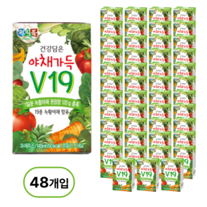 정식품 건강담은 야채가득 V19, 145ml, 48개