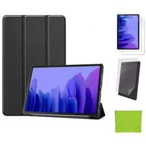 강화유리필름2장+후면쉴드 갤럭시탭A7 10.4 북커버 케이스 SM-T500 T500N T505 T505N 삼성 케이스나라