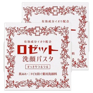 로제트 세안 파스타 보통피부 레드 90g 2개 클렌징폼 일본 세안제 스크럽, 90g, 2개