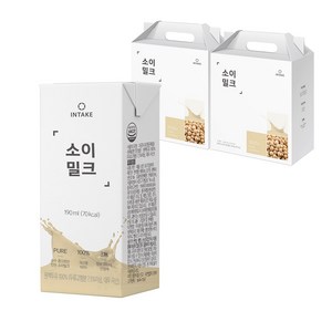 인테이크 무첨가 두유 소이밀크, 190ml, 32개