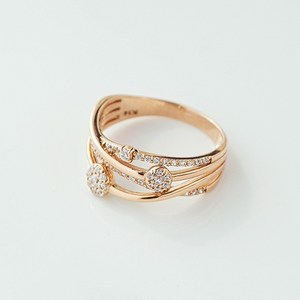 제이로사 14k 18k 플라워 웨이브 반지