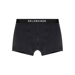 발렌시아가 로고 밴드 코튼 스커트