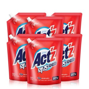 액츠 파워젤 액상세제 일반용, 2L, 6개