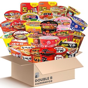 더블비쇼핑 농심 오뚜기 팔도 삼양 소컵라면 25종 세트, 1세트