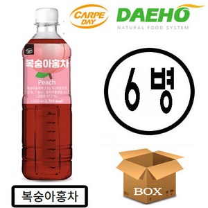 까르페 복숭아 홍차 1000ml 액상 과일 음료 아이스티 원액, 1L, 6개