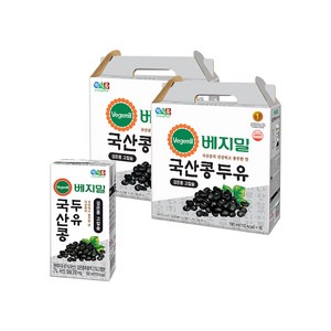 베지밀 국산콩 두유 검은콩 고칼슘, 190ml, 32개