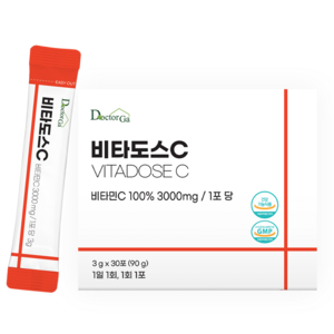 비타도스 비타민C 3000mg 고함량 순수 비타민씨 고용량 분말 가루 스틱, 90g, 1개