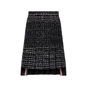 톰 브라운 플리츠 리본 트위드 스커트