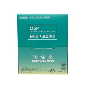 매나테크 옵티멀 서포트 패킷 (60포) +포켓물티슈 증정, 1개, 60포, 252.24g