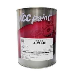 KCC 락카 페인트 목재 철재 CL440 4L 유광, 백색, 1개