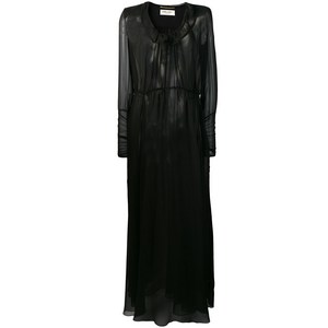 생로랑 시스루 맥시 드레스