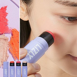 리즐리 듀이 글로우 유리알 치크 블러셔 볼터치 스틱 6.5g, 1개, 2) 코랄광