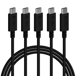 밸류엠 60W CtoC 초고속 충전 케이블 1m + 1.5m 3p + 2m 세트