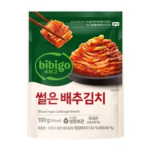 CJ 비비고 썰은 배추김치 여행용 파우치 100g x3개, 3개