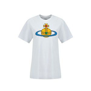 비비안웨스트우드 오버사이즈 구체 클래식 티셔츠, 화이트계열, Standard L(KR 66)