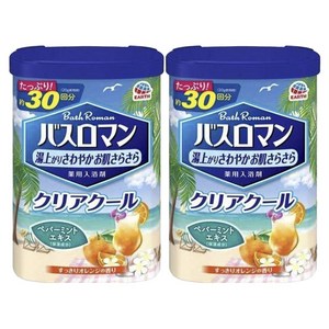 바스로망 약용 입욕제 클리어 쿨 산뜻한 오렌지향, 600g, 2개