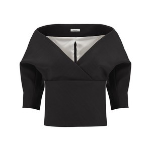 페라가모 반소매 니트 탑