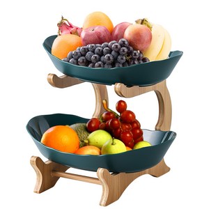 다용도 플레이트 접시 장식소품 거실용 주방용 과일쟁반 케이크 디저트 간식바구니 유럽식과일접시 조립 불필요