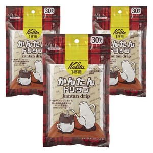 칼리타 간단 드립 커피필터, 30개, 3개