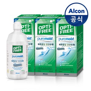 옵티프리 퓨어모이스트 렌즈세정액 + 렌즈케이스, 420ml, 3세트