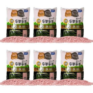 테비토퍼 프리미엄 두부두부 고양이 모래, 7L, 복숭아, 6개