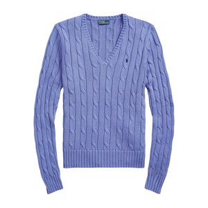 폴로랄프로렌 V넥 케이블 니트 스웨터, 블루계열, Standard XL(KR 88)