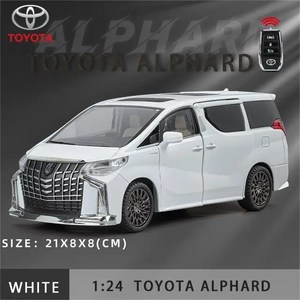 다이캐스트 1:24 Toyota Alphard 도요타 자동차 합금 장난감 차, 24 화이트