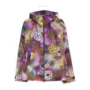 겐조 플로럴 프린트 후드 재킷, 그린계열+바이올렛/보라계열, Standard L(KR 105)