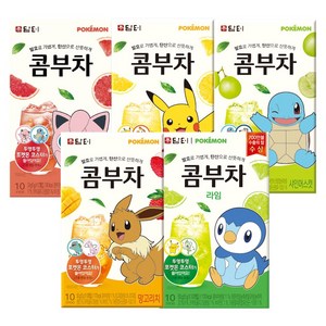 담터 콤부차 라임+레몬+자몽+망고리치+샤인머스캣 10T 5종, 50g, 10개입