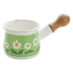 다마하시 아델리아레트로 쁘띠 법랑 밀크팬 편수냄비 일본제, 10.3cm, 와일드 플라워, 1개