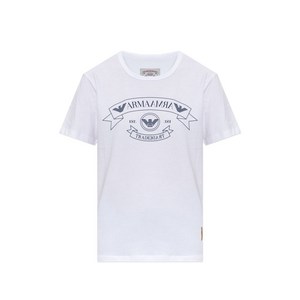 엠포리오아르마니 로고 프린트 티셔츠, 화이트계열, Standard M(KR 66)