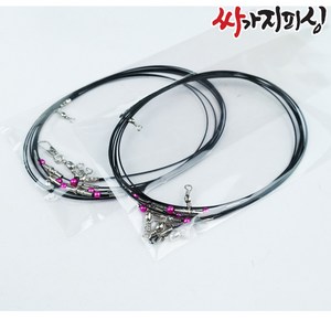 싸가지피싱 꼬임방지용 우럭채비 우럭선상낚시 침선 어초 채비 낚시바늘, 블랙 파이프2단(2개입)