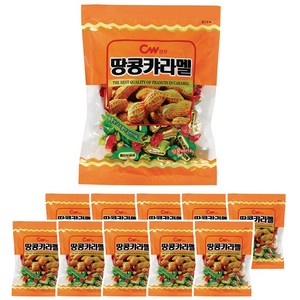 청우 땅콩캬라멜 350g, 10개