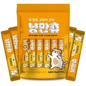 고반 양많은 고양이 짜먹는 간식 냥만츄, 28g, 20개입, 황태