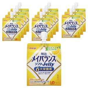 메이지 메이 밸런스 소프트 젤리 바나나 요거트 맛, 125ml, 12개