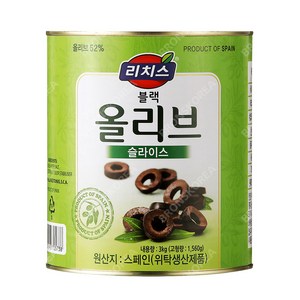 동서 리치스 슬라이스 블랙 올리브, 3kg, 6개