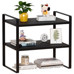 레디박스 다용도 책상정리 미니 수납 선반 2단, 블랙, 1개